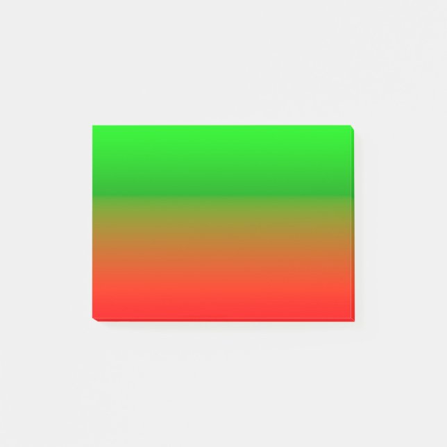 Simple Green To Red Post-it Notes (Front)