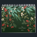 Simple Green USA America Weekly Planner 2026 Calendar<br><div class="desc">***this design is part of a christmas holiday collection*** Step into a world of timeless sophistication with my "Enchanting Classic Elegance" Christmas Holiday Collection. Immerse yourself in the rich, dark emerald greens and complementing subtle green and yellow hues reminiscent of leaves, holly, and pine, perfectly complemented by the allure of...</div>