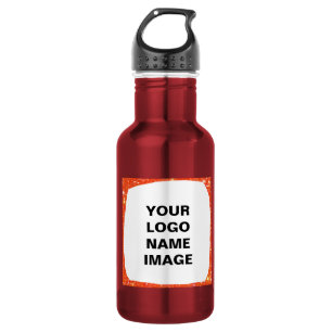 Simple green watercolor abstract add logo text min 532 ml water bottle