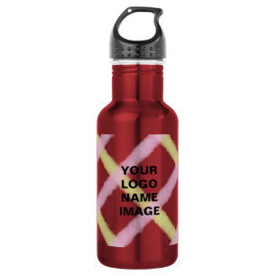 Simple green watercolor abstract add logo text min 532 ml water bottle