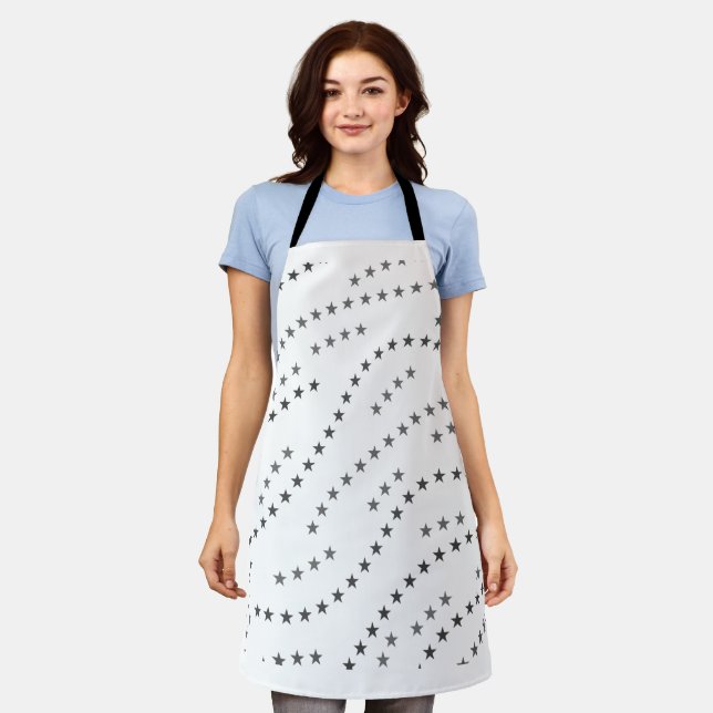 Simple green watercolor abstract add logo text min apron (Worn)