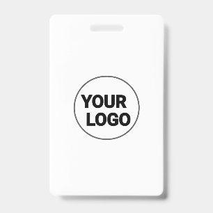 Simple green watercolor abstract add logo text min ID badge