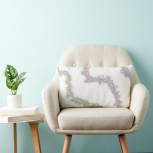Simple green watercolor abstract add logo text min lumbar cushion