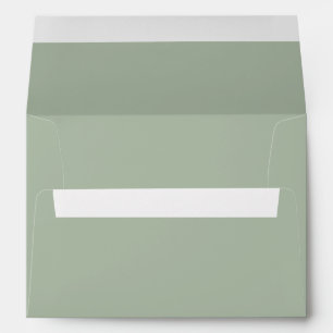 Simple green wedding. Elegant minimalist modern Envelope