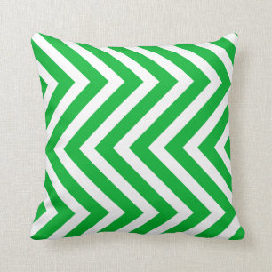 Simple green zigzag Christmas Cushion