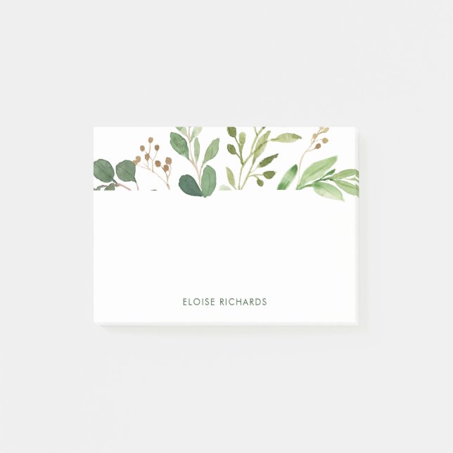 Simple Greenery Post-it Notes (Front)