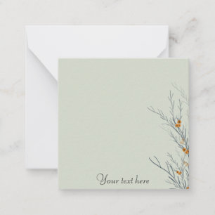 Simple greenery sage green card