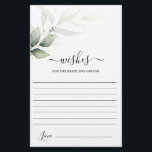 Simple Greenery Wishes for the Bride card<br><div class="desc">Simple Greenery wishes for the bride and groom card</div>