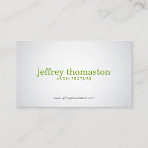 Simple Grey and Green Modern Minimal Business Card