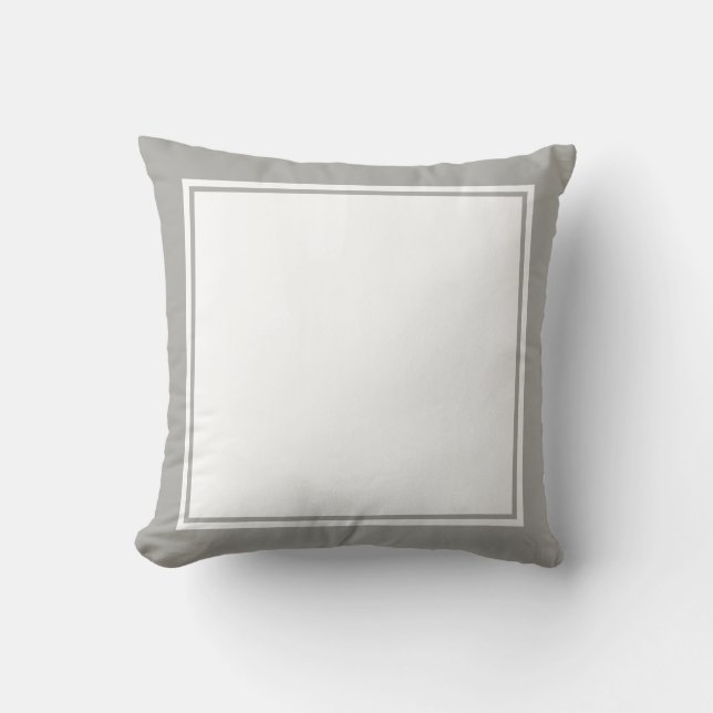 Simple Grey and White Template Cushion (Front)
