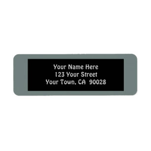 simple grey colour return address label