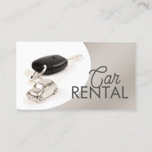 Simple Grey Curve Car Rental Business Card