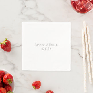 Simple Grey Design - Cocktail Napkin