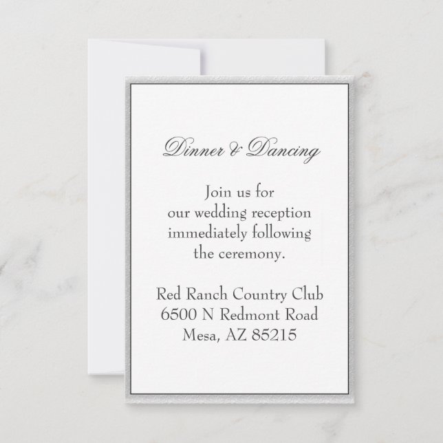 Simple Grey Eco Friendly Wedding Enclosure Invitation (Front)