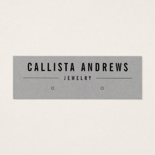 Simple Grey Kraft Paper Earring Display Card