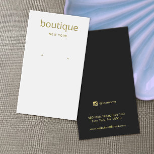 Simple Grey Modern Long Earring Display Card