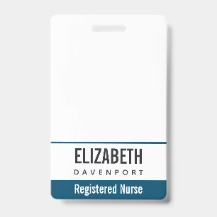 Simple Grey Nursing Stethoscope ID Badge