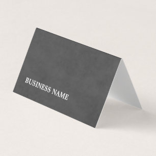 Simple Grey White Bold Folded Business Card