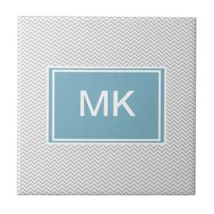 Simple Grey ZigZag Ceramic Tile