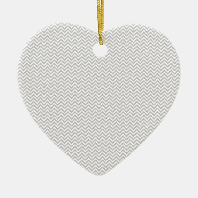 Simple Grey ZigZag Ceramic Tree Decoration (Front)