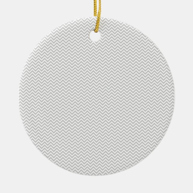 Simple Grey ZigZag Ceramic Tree Decoration (Front)