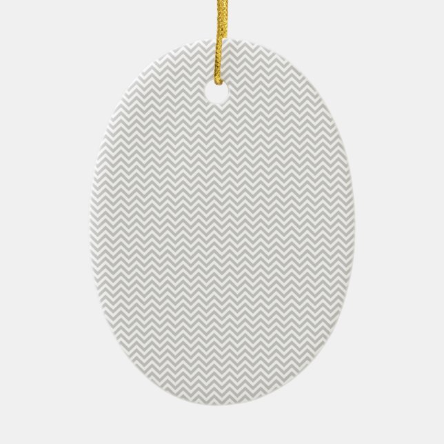 Simple Grey ZigZag Ceramic Tree Decoration (Front)