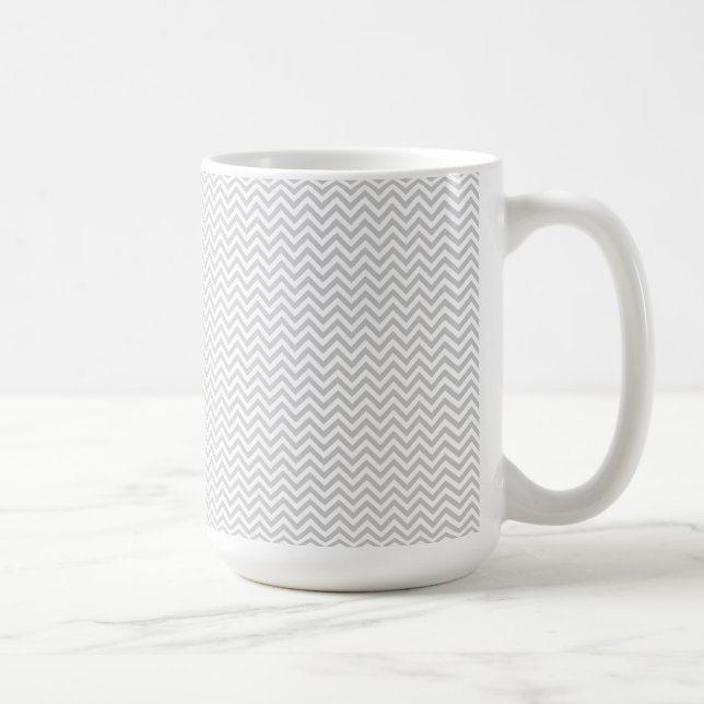 Simple Grey ZigZag Coffee Mug (Right)