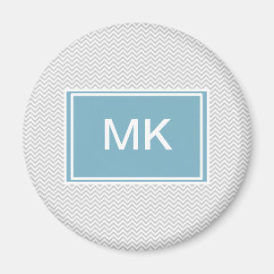 Simple Grey ZigZag Magnet