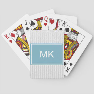 Simple Grey ZigZag Playing Cards