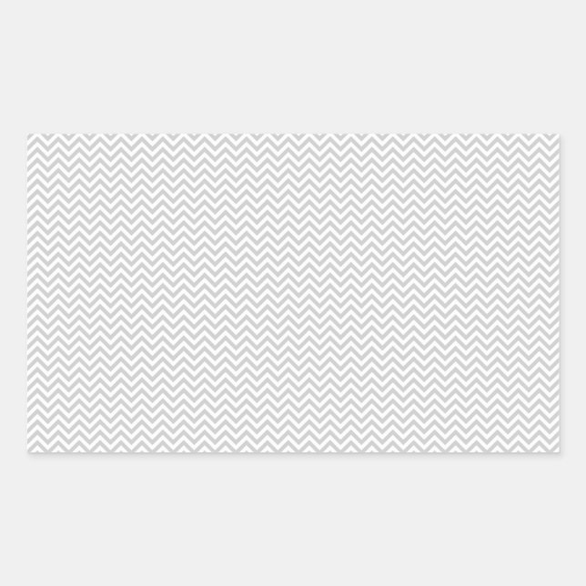 Simple Grey ZigZag Rectangular Sticker (Front)