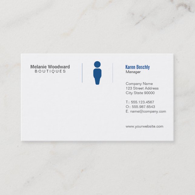 Simple Grid Business Card (Front)