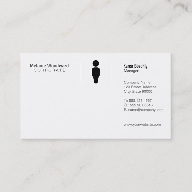 Simple Grid Business Card (Front)