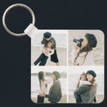 Simple Grid Of Four Personalised Photo Keychain<br><div class="desc">Keep your keys safe and spectacular with a personalised keychain. Designed by Berry Berry Sweet,  Modern Stationery and Personalised Gifts. Visit our website at www.berryberrysweet.com to see our full product lines.</div>
