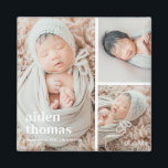 Simple Grid Of Three Personalised Photo Magnet<br><div class="desc">Photo gifts make the best gifts! Easily personalised with your text and/or photo(s) for a custom look. Designed by Berry Berry Sweet. View more designs at www.berryberrysweet.com</div>