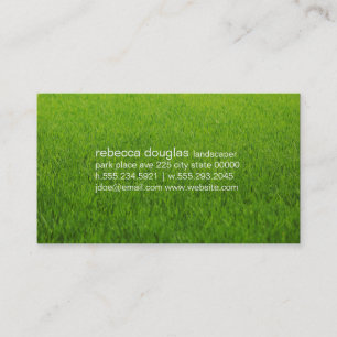 Simple Grid Text (lawn) Business Card