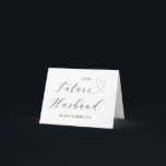 Simple Groom Gift From Bride To My Future Husband Card<br><div class="desc">This beautiful black and white Wedding Card featuring a hand drawn heart, is the perfect card to send a special message to your future husband for him to read before you meet him and you both say I Do. Create a lasting keepsake memory from the day you marry your love....</div>