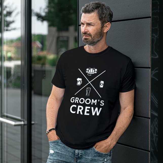 Simple, Groom's Crew | Groomsmen & Bachelor Party T-Shirt (Groom's Crew Groomsmen Bachelor Party Gifts T-Shirt)