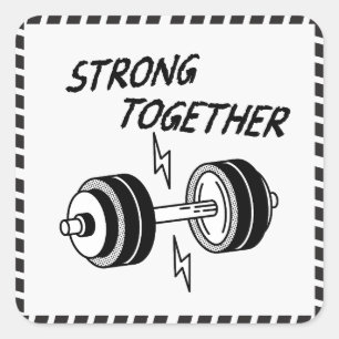 Simple Gym / Fitness sweat now shine later Square Sticker