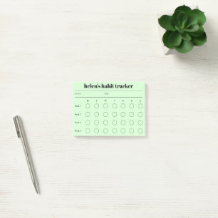 Simple Habit Tracker Post-It Notes