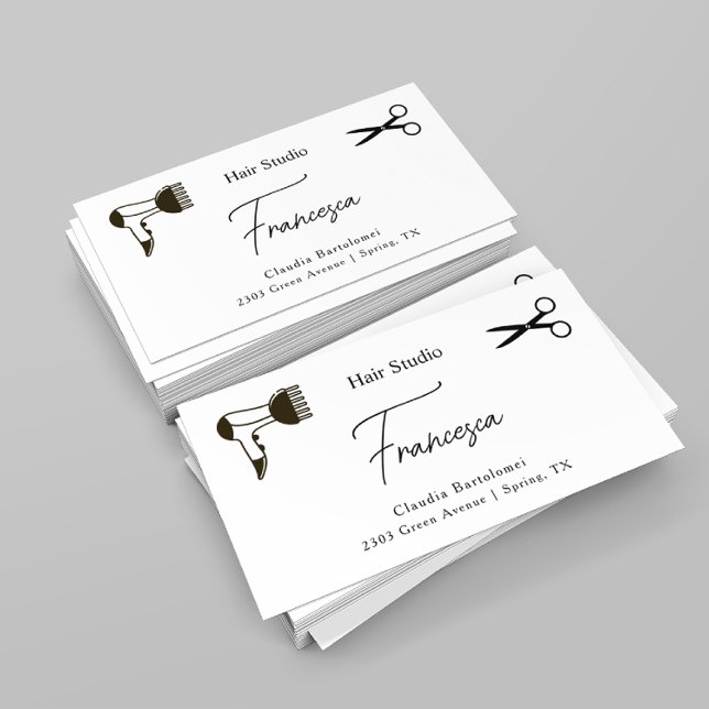 Simple Hair Salon Scissors Business Card (Creator Uploaded)