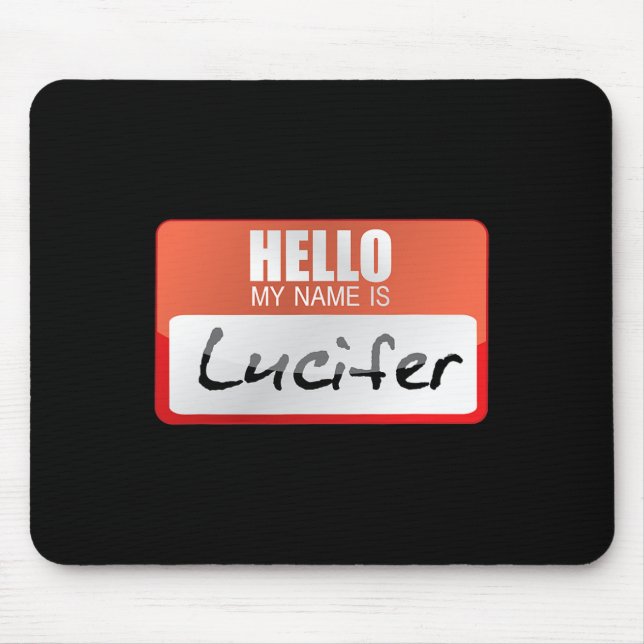 Simple Halloween Costume Devil Worship My Name Is  Mouse Pad (Front)