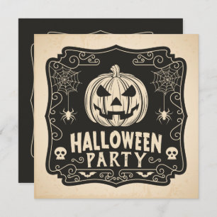 Simple Halloween Costume Party Invitation