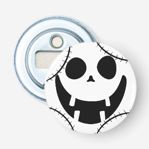 Simple Halloween jack-o-lantern pumpkin face Bottle Opener