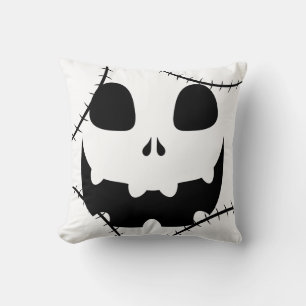Simple Halloween jack-o-lantern pumpkin face Cushion