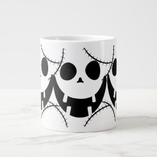 Simple Halloween jack-o-lantern pumpkin face Large Coffee Mug