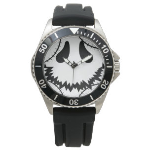 Simple Halloween jack-o-lantern pumpkin face Watch
