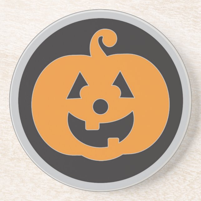 Simple Halloween pumpkin coasters (Front)