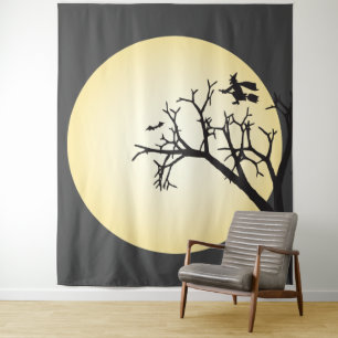 Simple Halloween Social Witch Fun Photo Backdrop  Tapestry