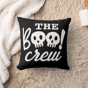 Simple Halloween The Boo Crew Spooky Skull Cushion