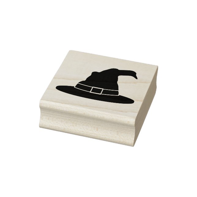 Simple Halloween Witch's Hat Silhouette Shape Rubber Stamp (Stamp)